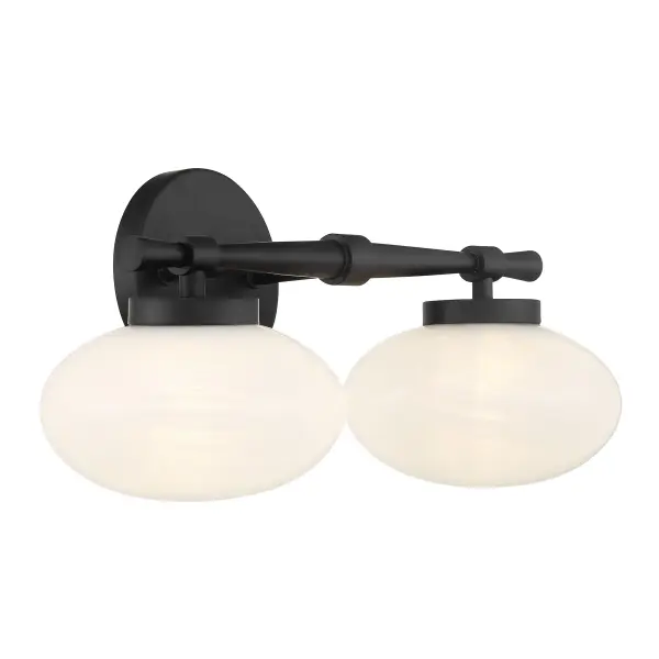Barrow Two Light Bathroom Vanity in Matte Black - Image 4