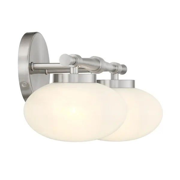 Barrow 2-Light Bathroom Vanity Light in Satin Nickel - Image 5