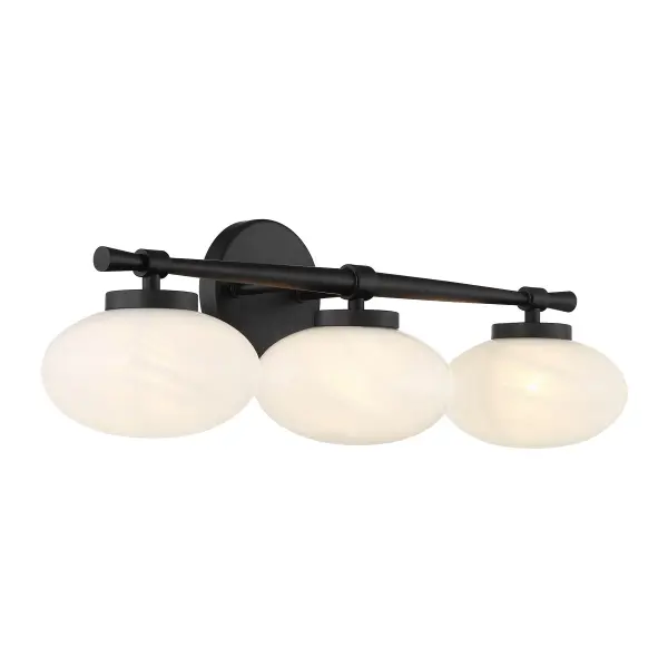 Barrow 3-Light Bathroom Vanity in Matte Black - Image 4