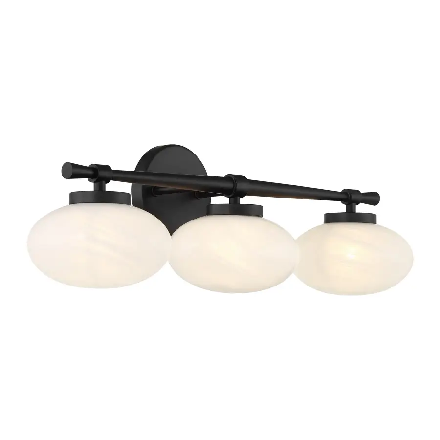Barrow 3-Light Bathroom Vanity in Matte Black - Image 4