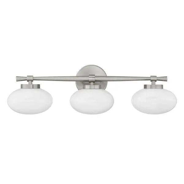 Barrow 3-Light Bathroom Vanity Light in Satin Nickel - Image 2