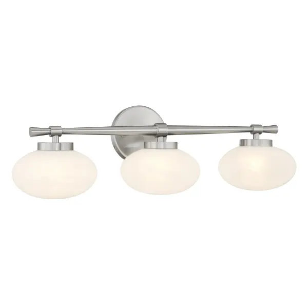 Barrow 3-Light Bathroom Vanity Light in Satin Nickel - Image 3
