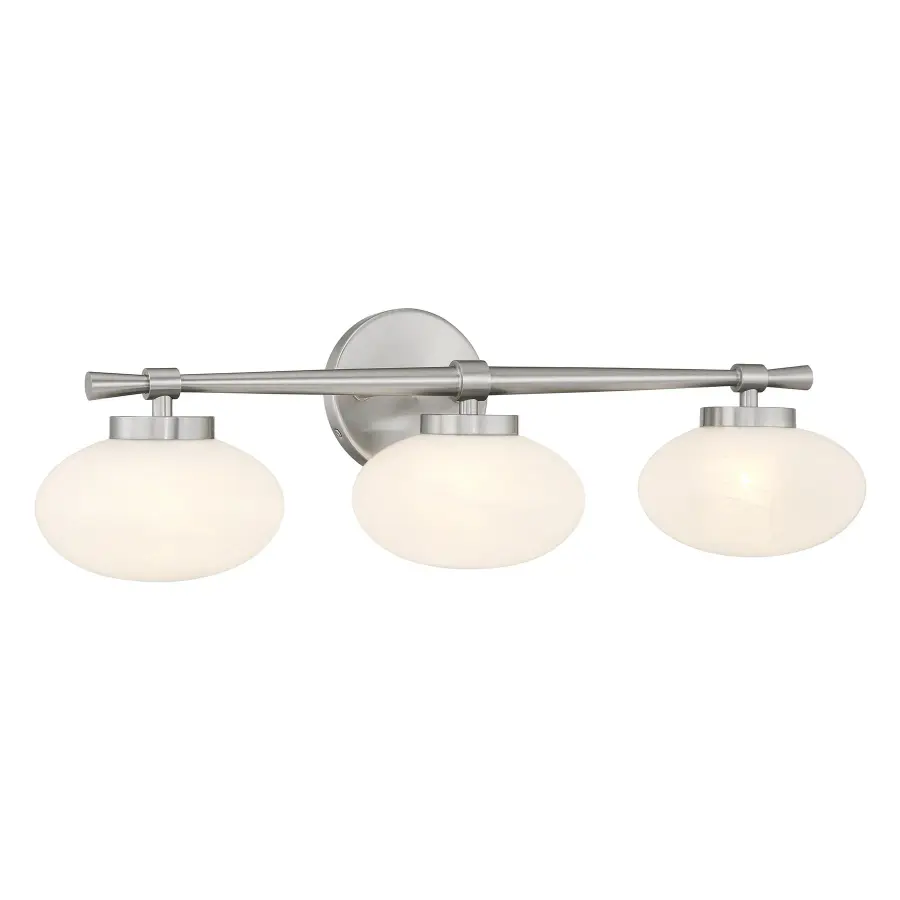 Barrow 3-Light Bathroom Vanity Light in Satin Nickel - Image 3