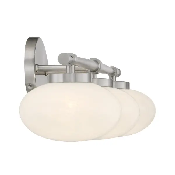 Barrow 3-Light Bathroom Vanity Light in Satin Nickel - Image 5