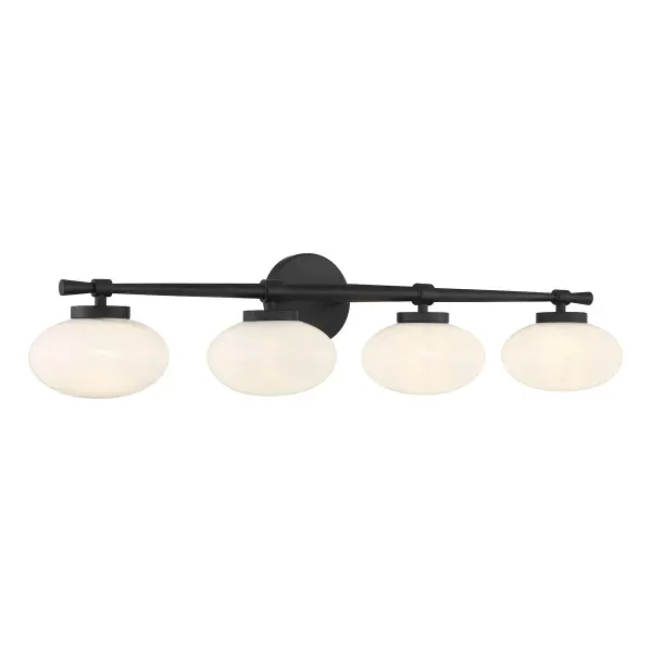 Barrow 4-Light Bathroom Vanity in Matte Black - Image 3