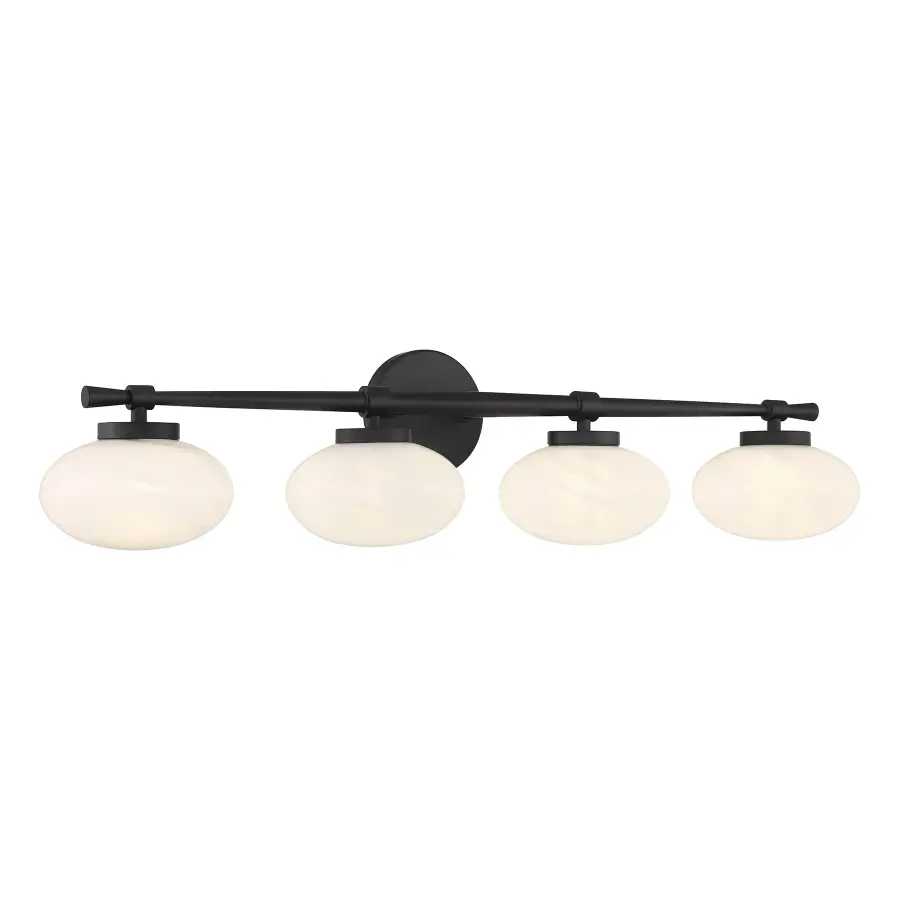 Barrow 4-Light Bathroom Vanity in Matte Black - Image 3