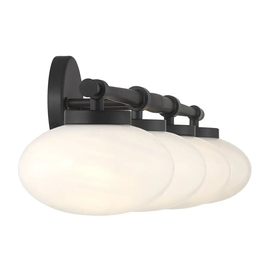 Barrow 4-Light Bathroom Vanity in Matte Black - Image 5
