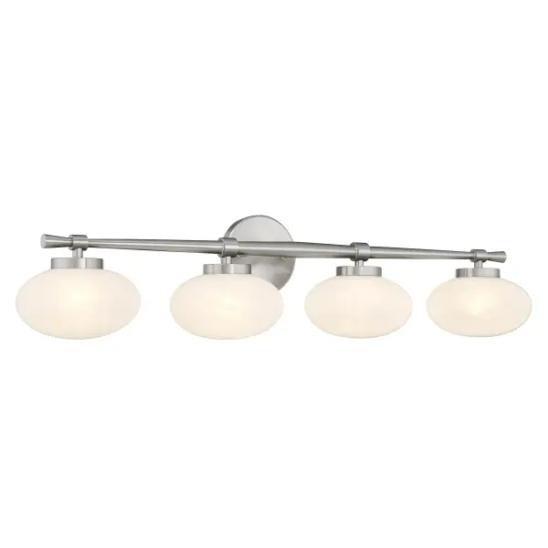 Barrow 4-Light Bathroom Vanity Light in Satin Nickel - Image 3