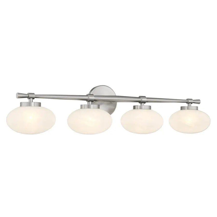 Barrow 4-Light Bathroom Vanity Light in Satin Nickel - Image 3