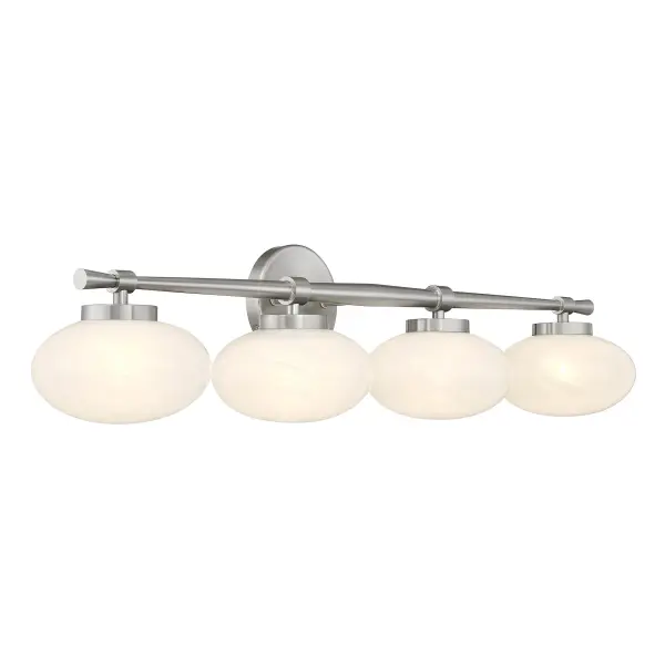 Barrow 4-Light Bathroom Vanity Light in Satin Nickel - Image 4