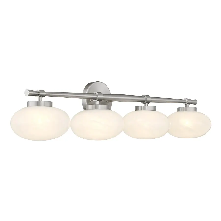 Barrow 4-Light Bathroom Vanity Light in Satin Nickel - Image 4