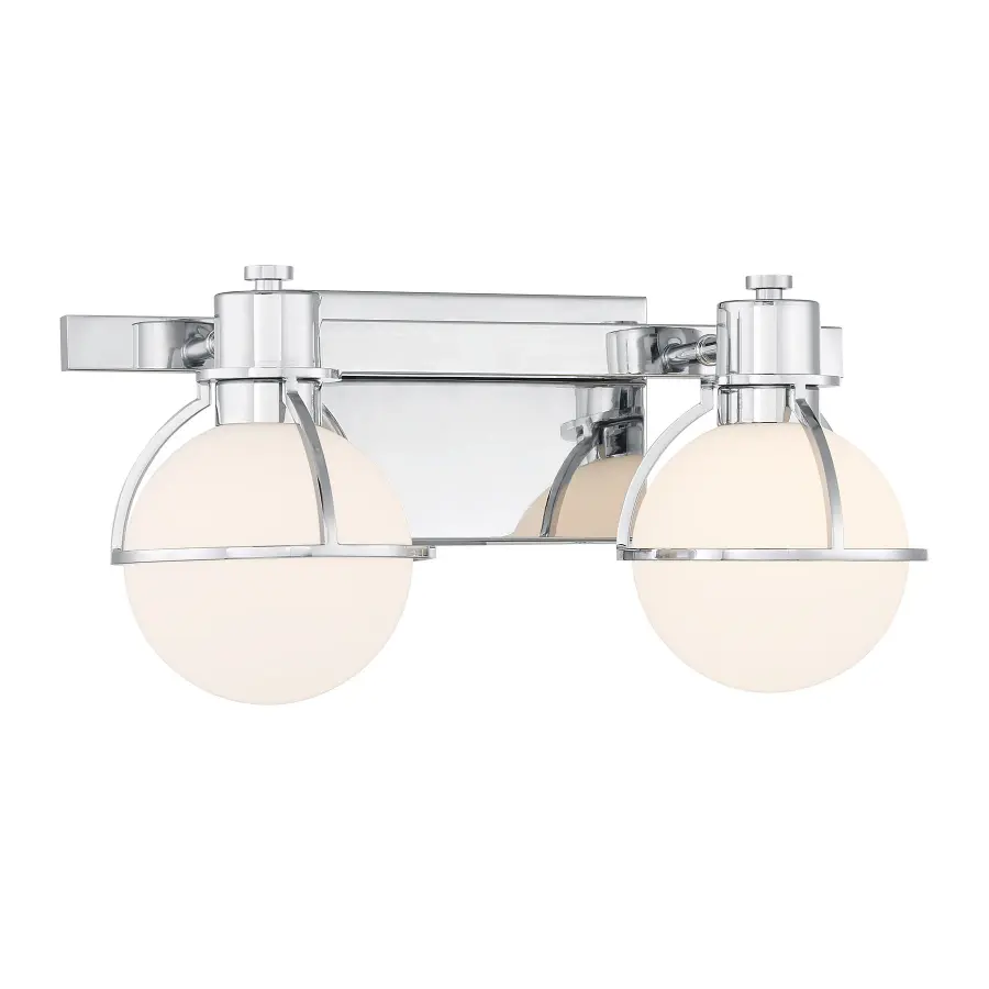 Pierce Two Light Bathroom Vanity in Chrome - Image 3