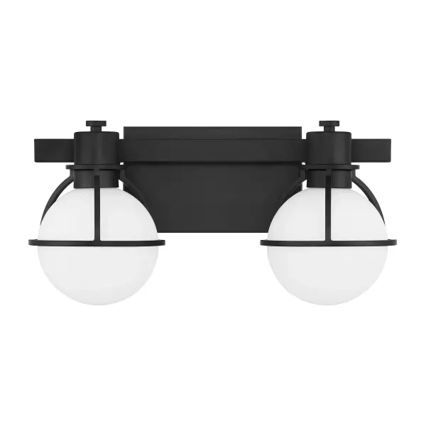 Pierce 2-Light Bathroom Vanity Light in Matte Black - Image 2