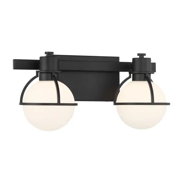 Pierce 2-Light Bathroom Vanity Light in Matte Black - Image 3