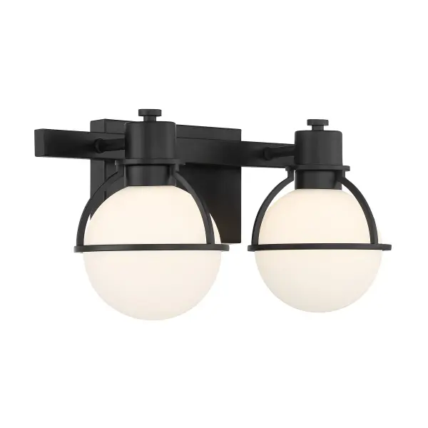 Pierce 2-Light Bathroom Vanity Light in Matte Black - Image 4