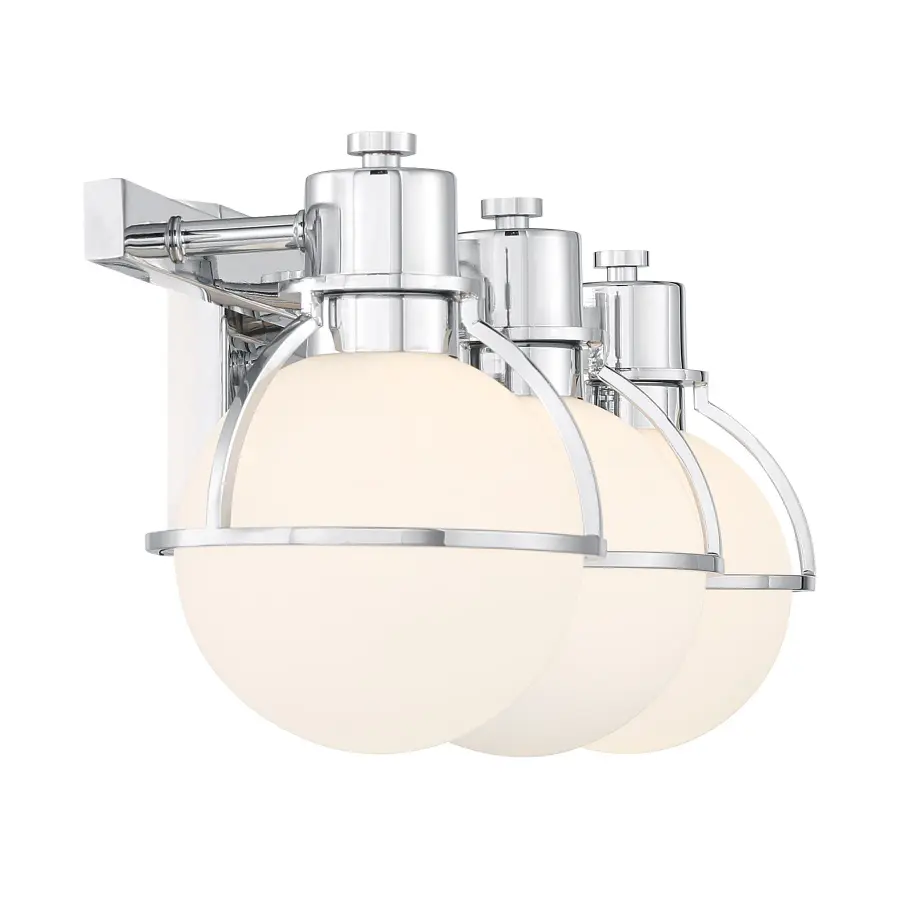 Pierce Three Light Bathroom Vanity in Chrome - Image 5