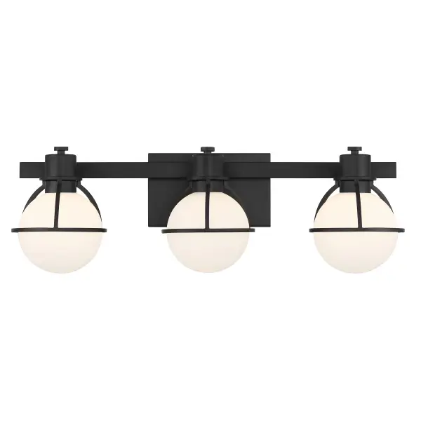 Pierce 3-Light Bathroom Vanity Light in Matte Black - Image 1