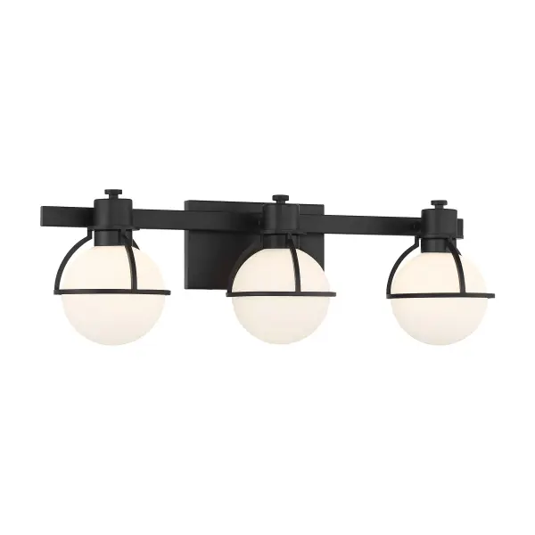 Pierce 3-Light Bathroom Vanity Light in Matte Black - Image 3