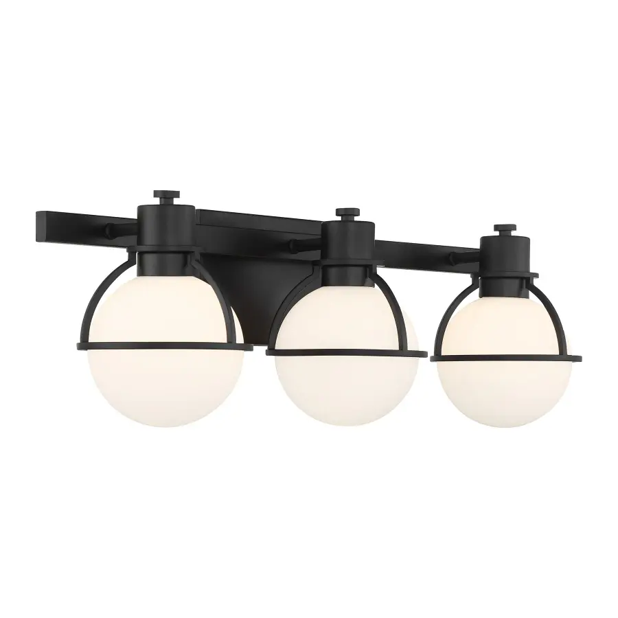 Pierce 3-Light Bathroom Vanity Light in Matte Black - Image 4