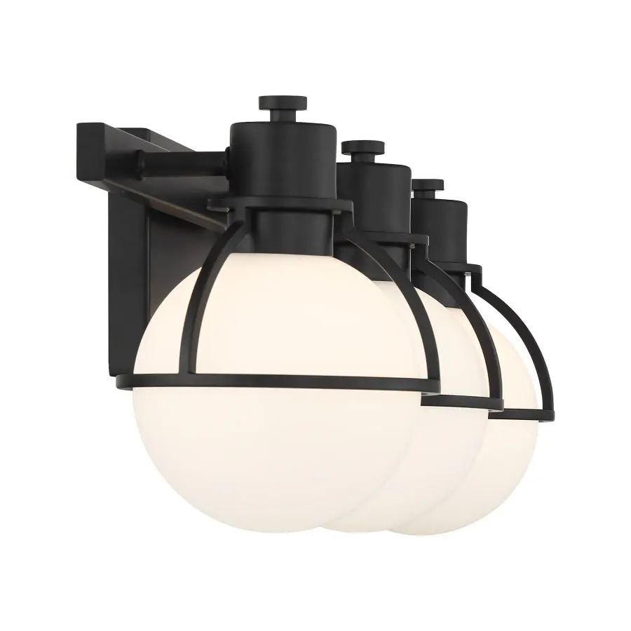 Pierce 3-Light Bathroom Vanity Light in Matte Black - Image 5