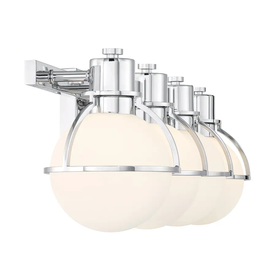 Pierce 4-Light Bathroom Vanity in Chrome - Image 5