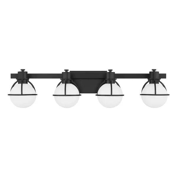 Pierce 4-Light Bathroom Vanity Light in Matte Black - Image 2