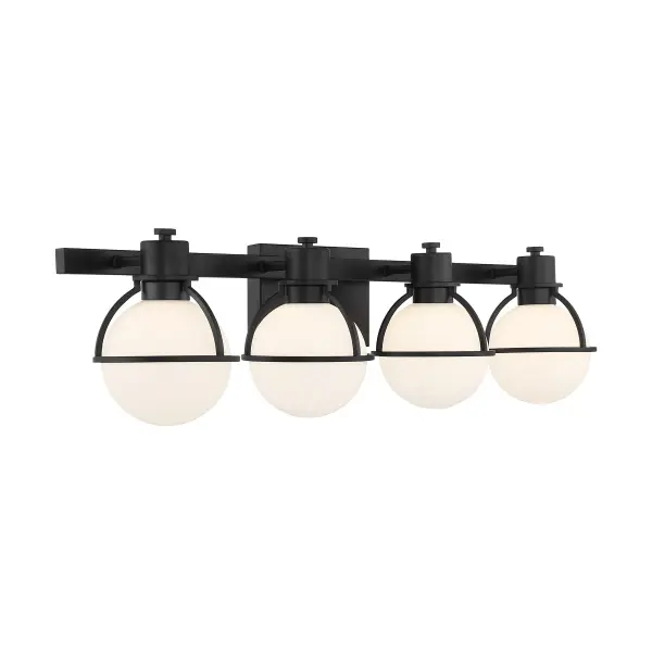 Pierce 4-Light Bathroom Vanity Light in Matte Black - Image 4