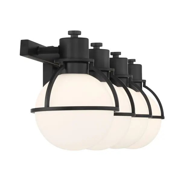 Pierce 4-Light Bathroom Vanity Light in Matte Black - Image 5