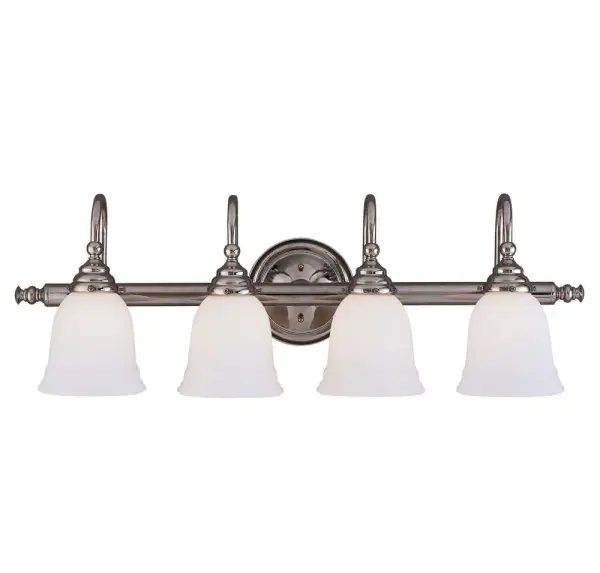 The Brunswick bath bar delivers clean, functional lighting with a polished chrome finish that complements contemporary and transitional bathrooms. Its 31-inch width makes it ideal for double vanities, while dimmable capability allows customizable ambiance.
