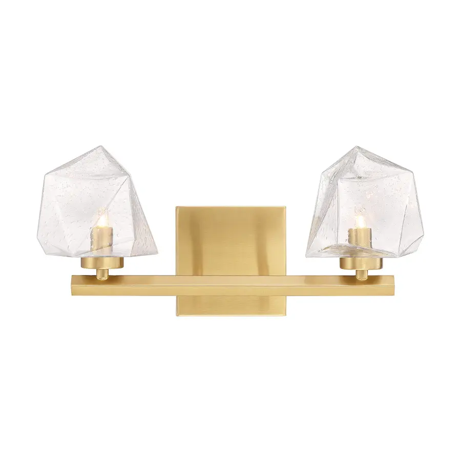 Castello LED Bathroom Vanity Light in Warm Brass - Image 1