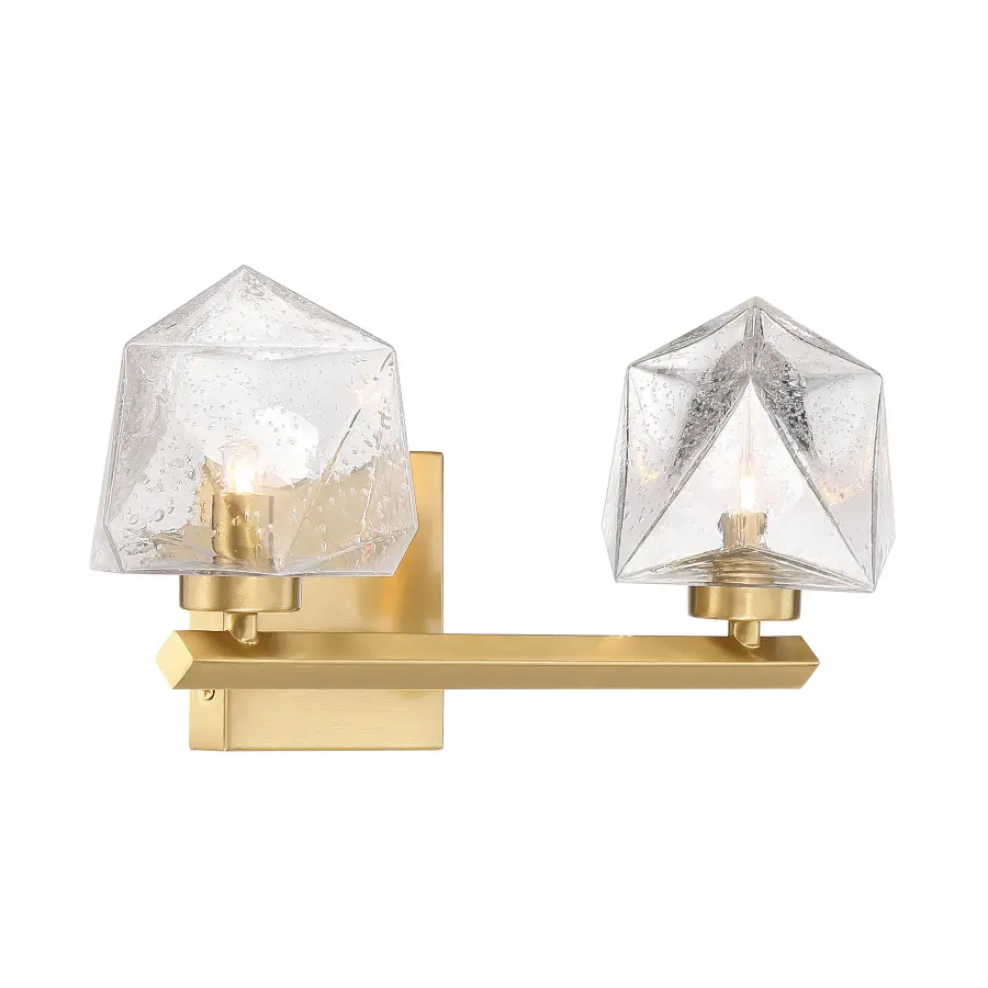 Castello LED Bathroom Vanity Light in Warm Brass - Image 4