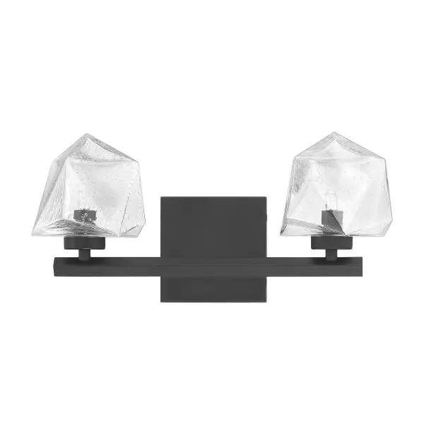 Castello 2-Light Bathroom Vanity Light in Matte Black - Image 2