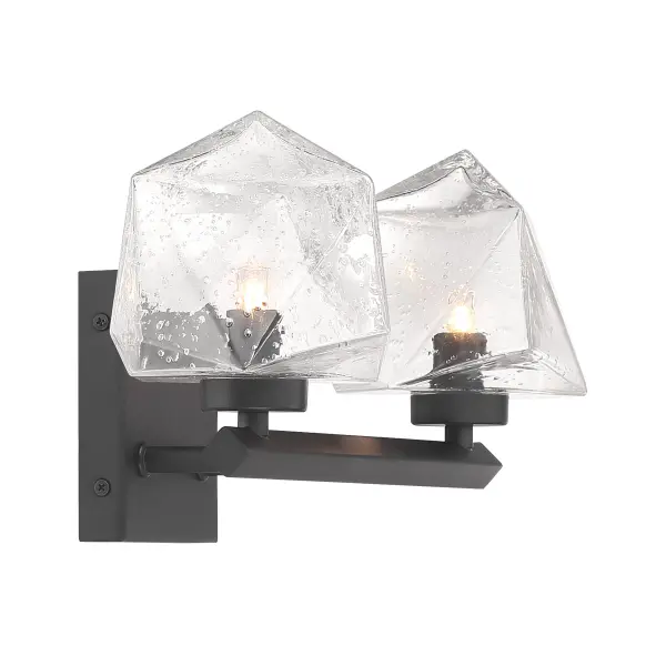 Castello 2-Light Bathroom Vanity Light in Matte Black - Image 5