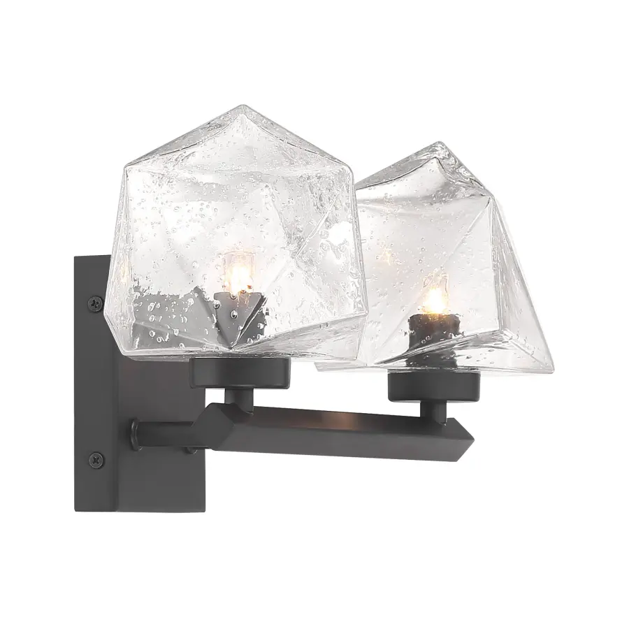 Castello 2-Light Bathroom Vanity Light in Matte Black - Image 5