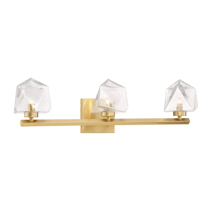 Castello LED Bathroom Vanity Light in Warm Brass - Image 3
