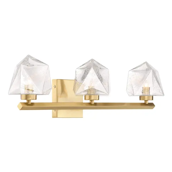Castello LED Bathroom Vanity Light in Warm Brass - Image 4