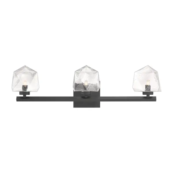 Castello 3-Light Bathroom Vanity Light in Matte Black - Image 1
