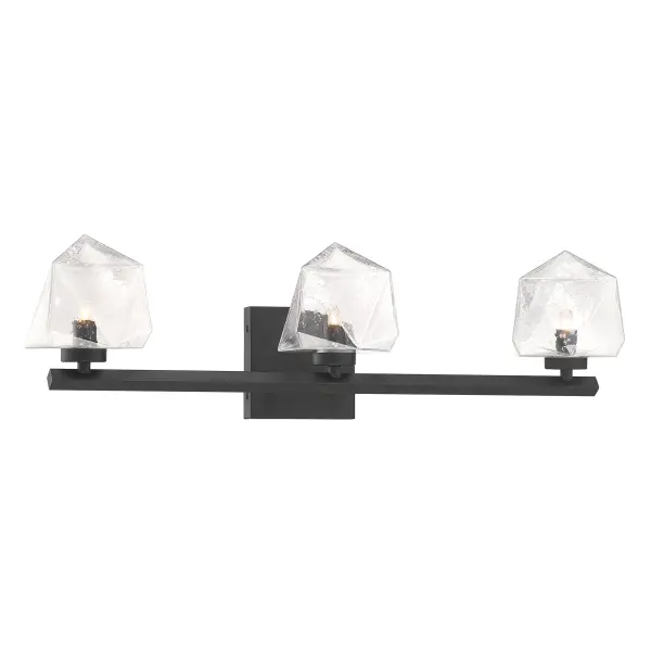 Castello 3-Light Bathroom Vanity Light in Matte Black - Image 3