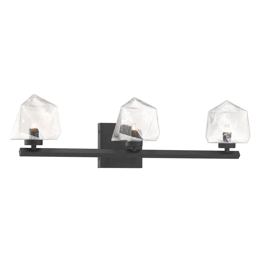 Castello 3-Light Bathroom Vanity Light in Matte Black - Image 3