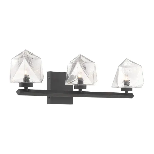 Castello 3-Light Bathroom Vanity Light in Matte Black - Image 4