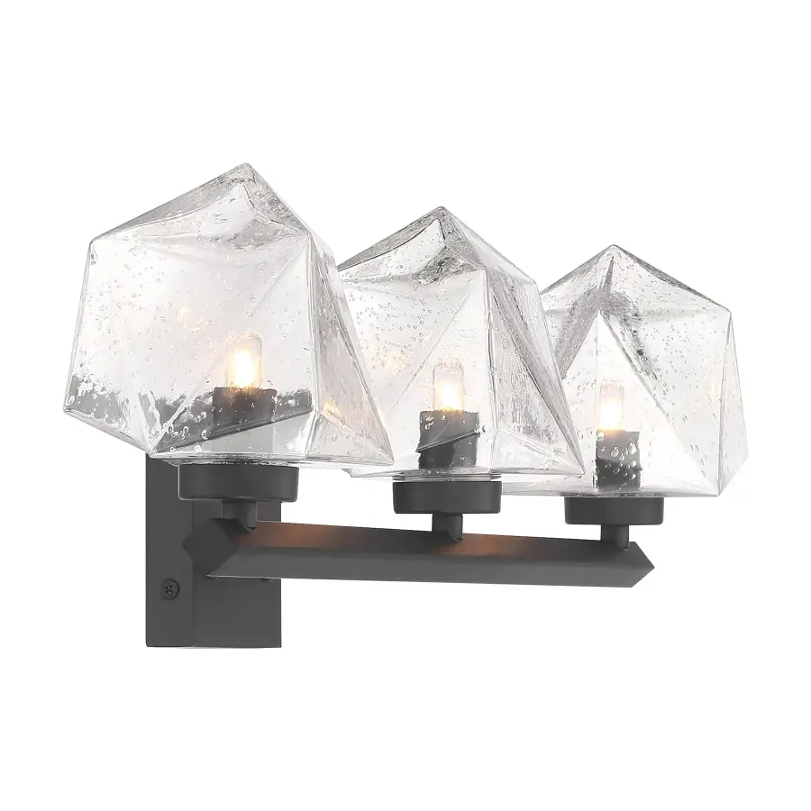 Castello 3-Light Bathroom Vanity Light in Matte Black - Image 5