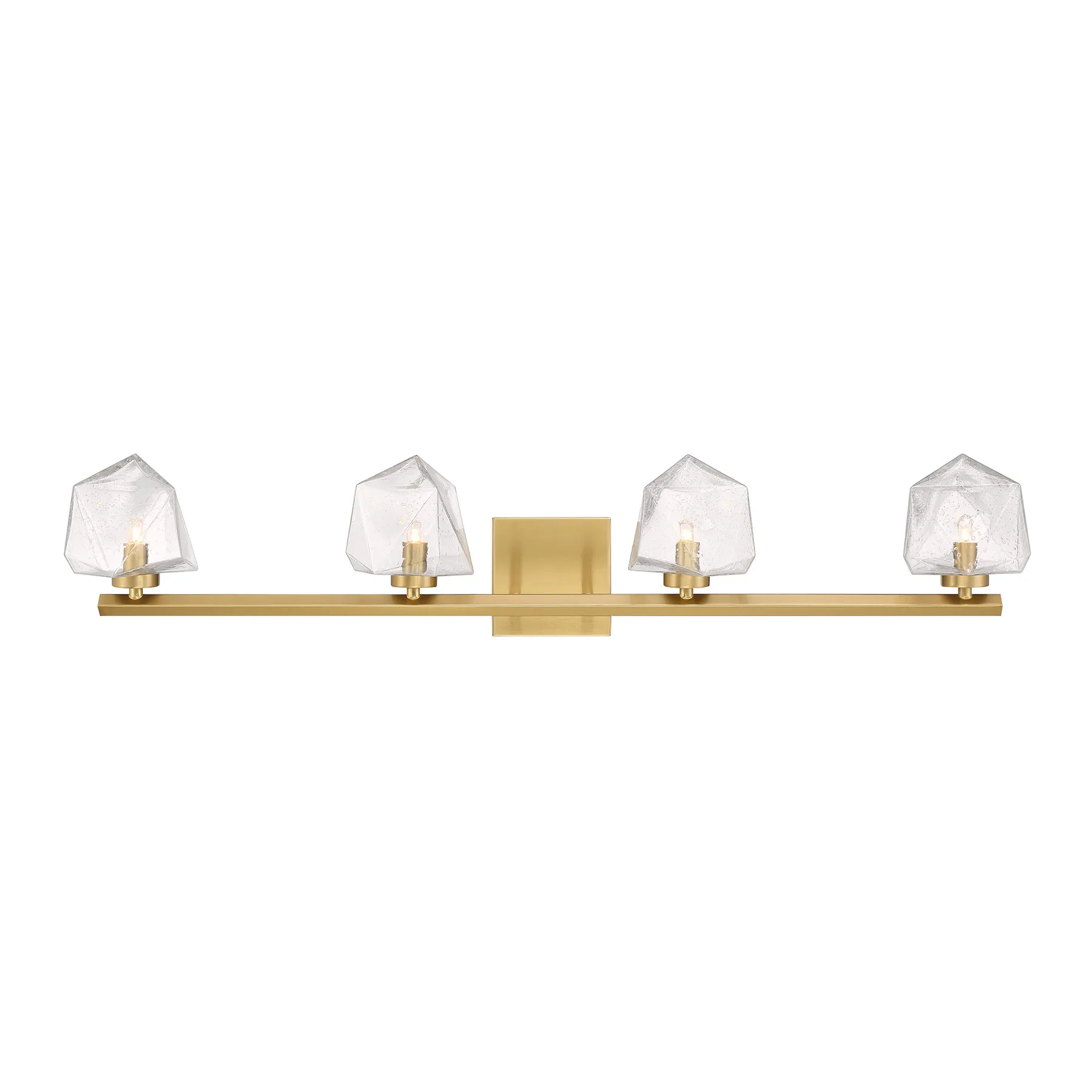 Castello 4-Light LED Bathroom Vanity in Warm Brass