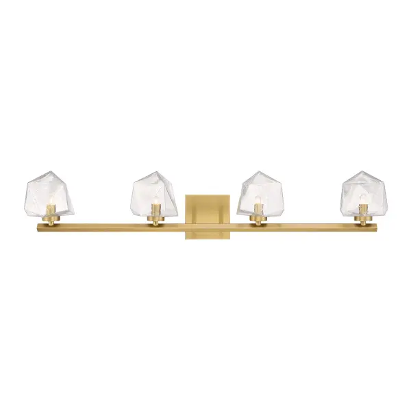 Castello 4-Light LED Bathroom Vanity in Warm Brass - Image 1