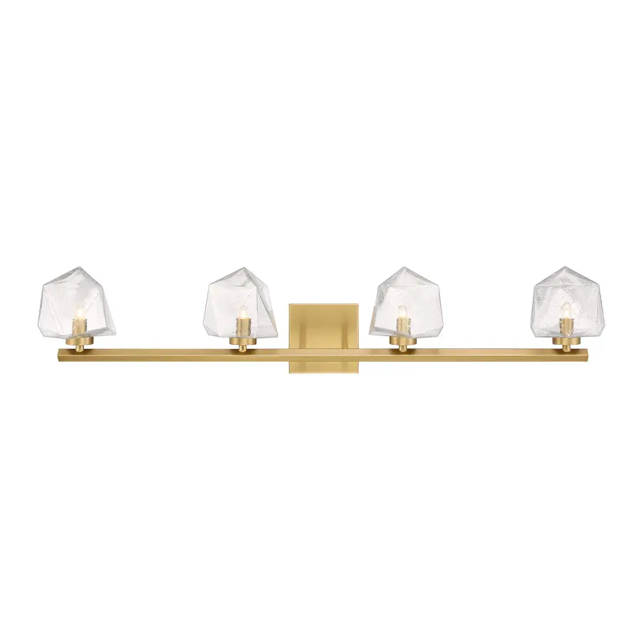 Castello 4-Light LED Bathroom Vanity in Warm Brass - Image 1