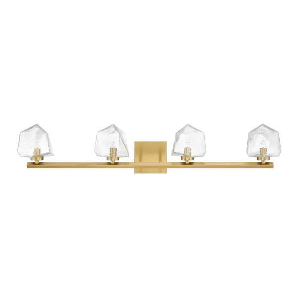 Castello 4-Light LED Bathroom Vanity in Warm Brass - Image 2
