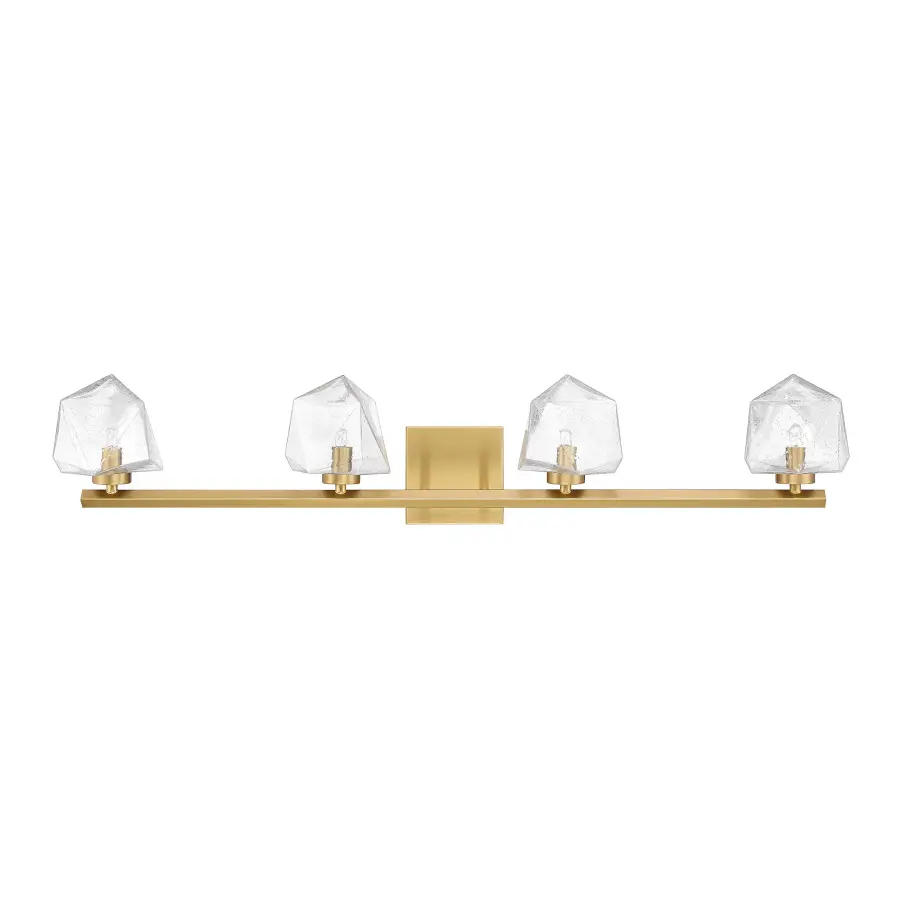 Castello 4-Light LED Bathroom Vanity in Warm Brass - Image 2