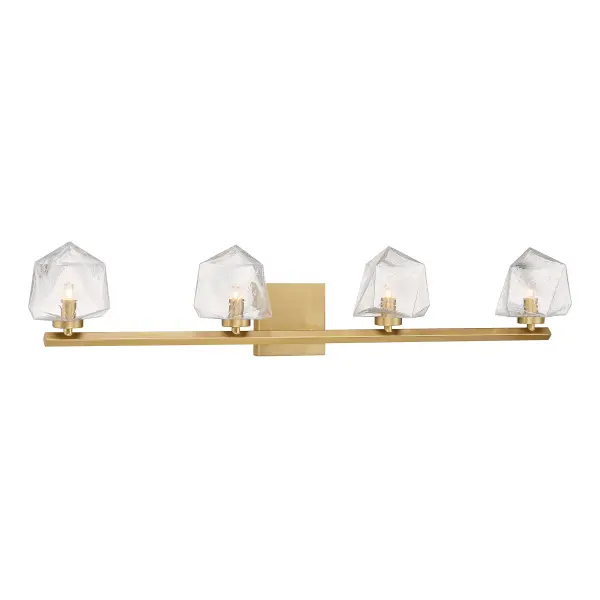 Castello 4-Light LED Bathroom Vanity in Warm Brass - Image 3