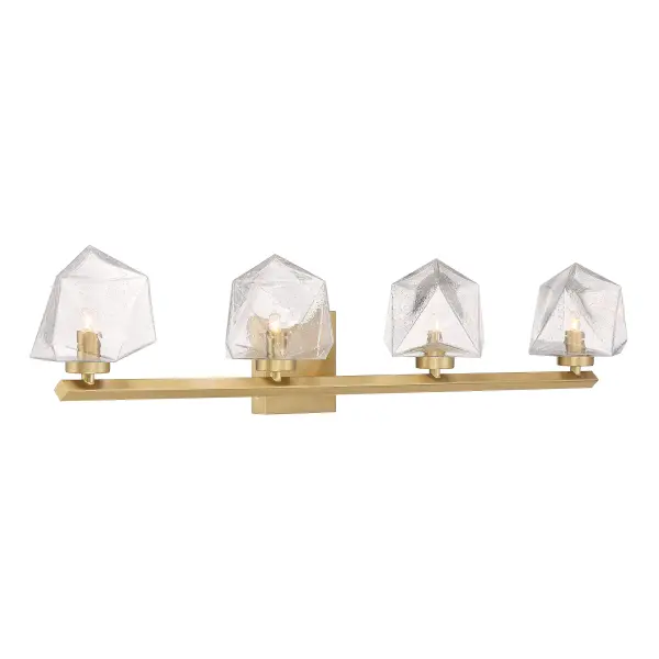 Castello 4-Light LED Bathroom Vanity in Warm Brass - Image 4