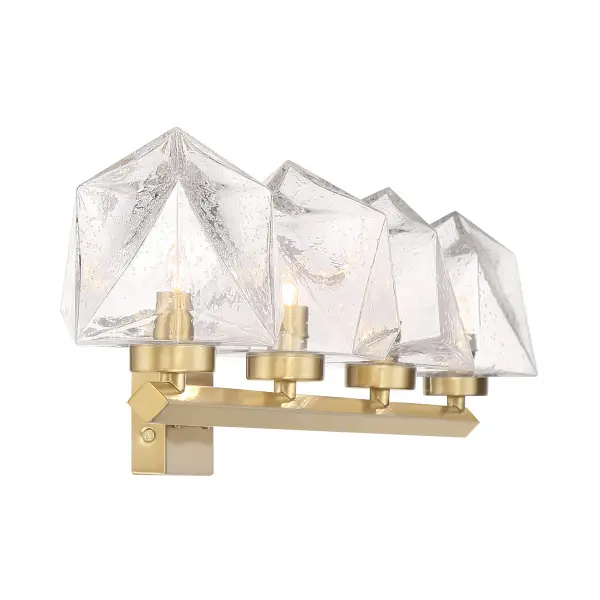 Castello 4-Light LED Bathroom Vanity in Warm Brass - Image 5