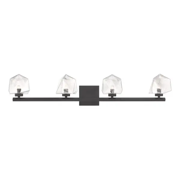Castello 4-Light Bathroom Vanity Light in Matte Black - Image 1